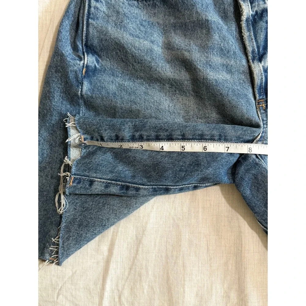 We The Free FP Boomerang Denim Shorts Womens 27 Blue Crossover High Rise